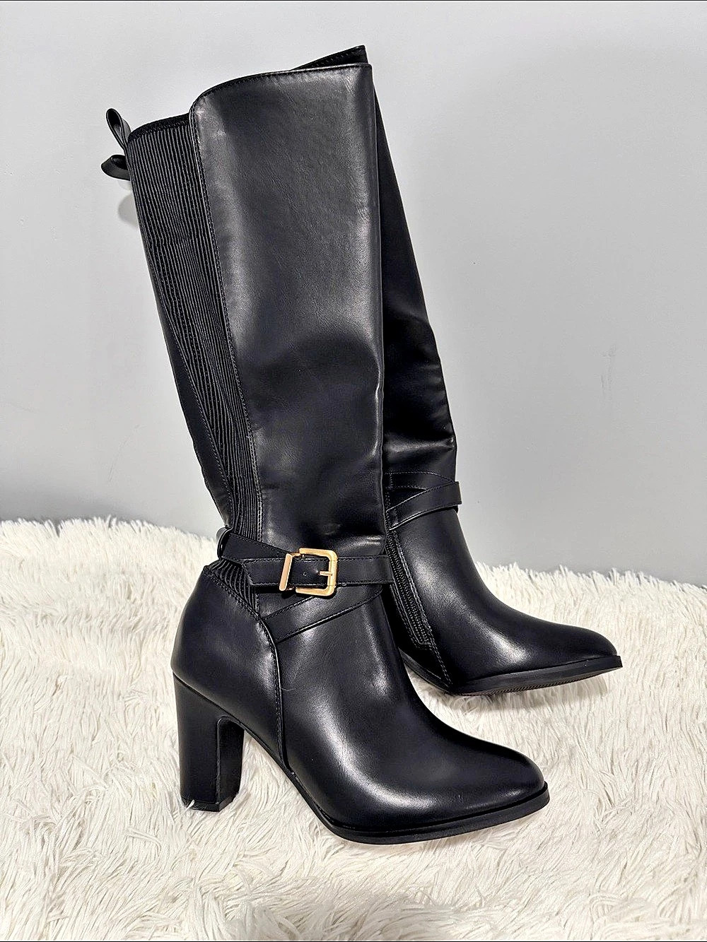 White Mountain Teals black Heeled Boots